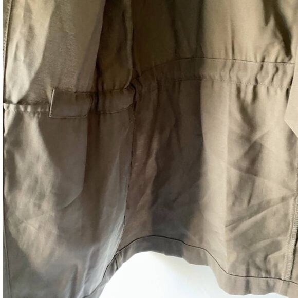 ZARA Open Front Drape Utility Cardigan Jacket Olive Green - S EUC - Picture 11 of 12